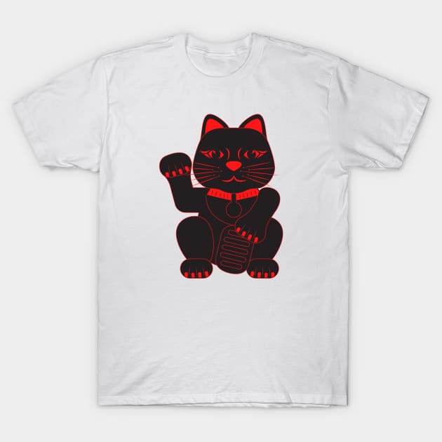 Lucky Cat T-Shirt by HobbyAndArt